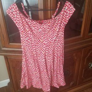 Vintage summer sweetheart neck cut dress